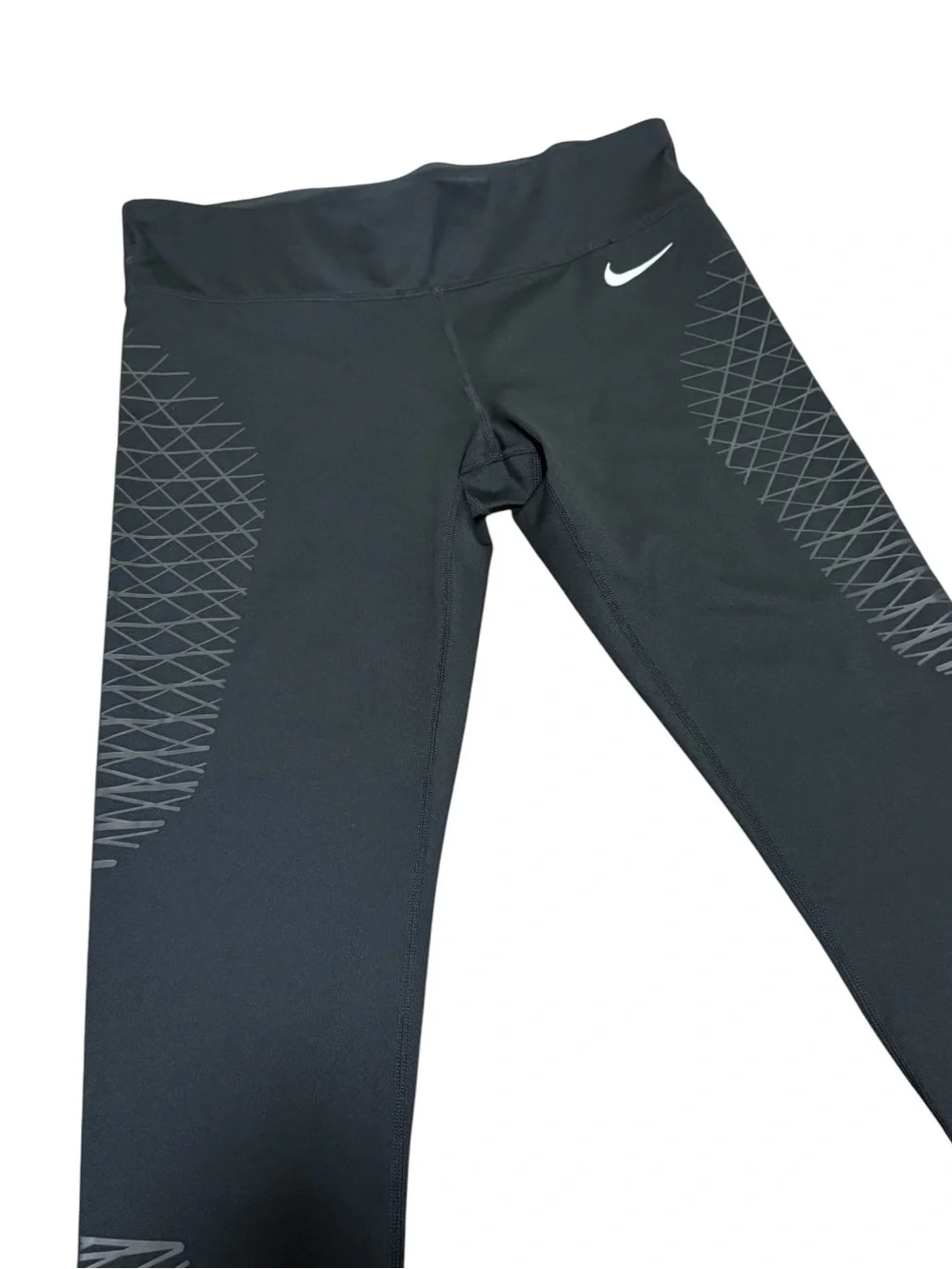 Nike Women’s Large Dri-FIT Black Reflective Running Leggings
